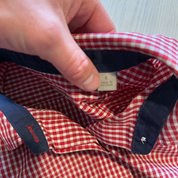 Women's Chick-Fil-A Red Plaid Button Up Uniform Work Long Sleeve Shirt Sz Small - Picture 2 of 6